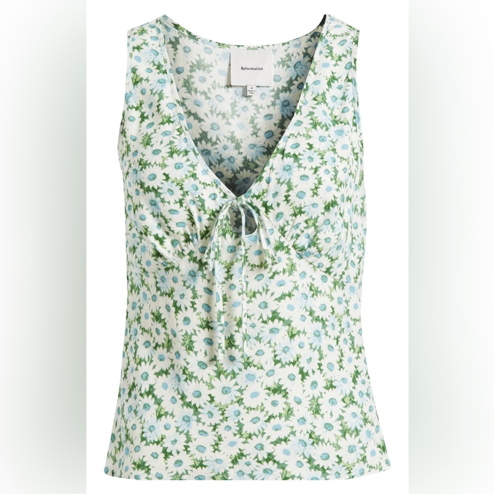 NWT Reformation Miri V-Neck Top, size 12